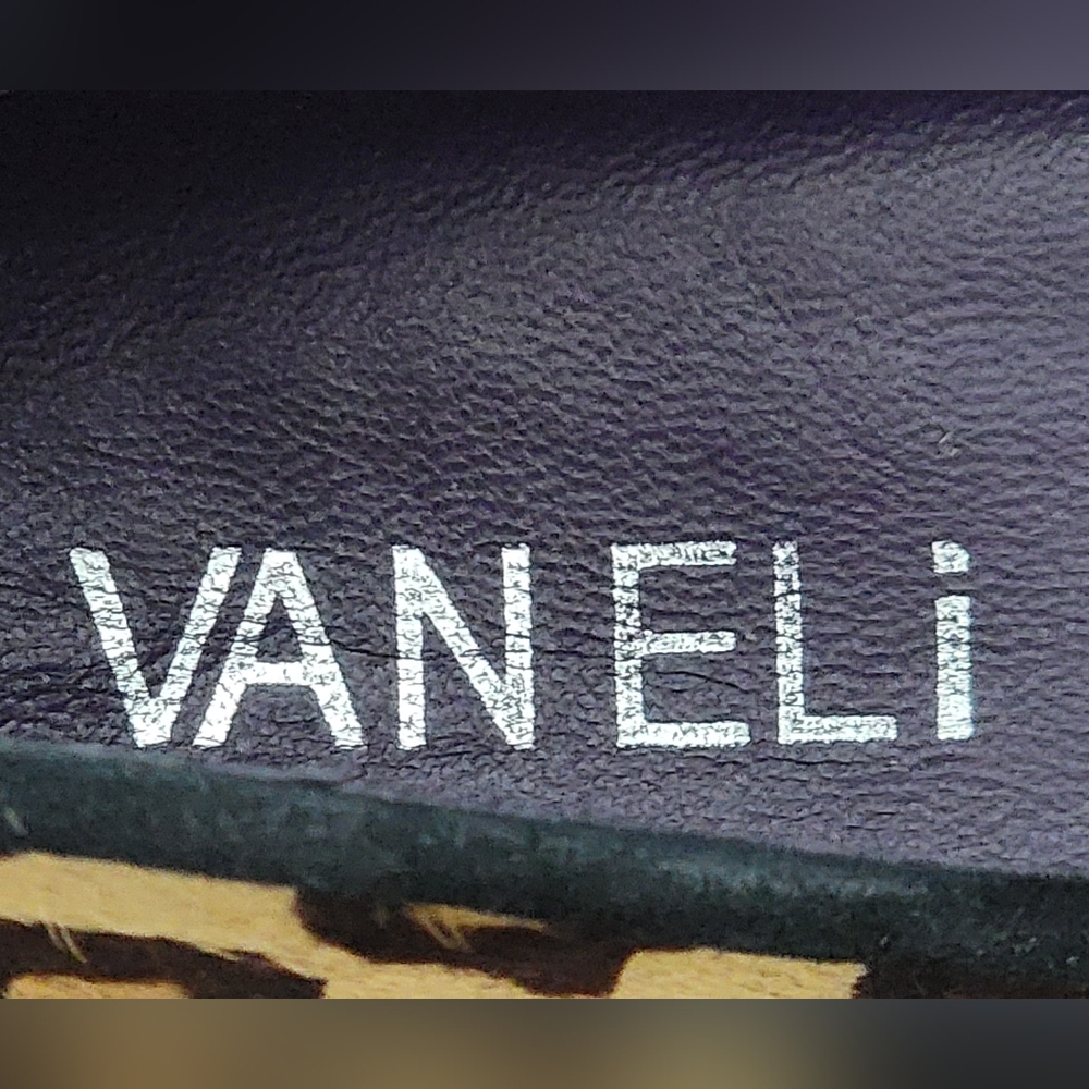 Vaneli Pilar Camel Dino Haircalf/Black Suede Loafers Size 8N - Picture 2 of 9